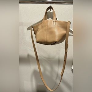Mansur Gavriel Beige Mini Tulipano Crossbody Tote